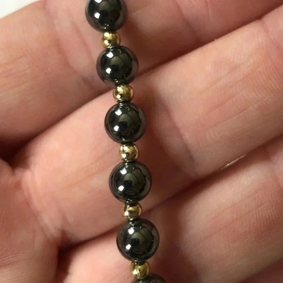 Vintage Metallic Beaded Bracelet - Picture 4 of 10